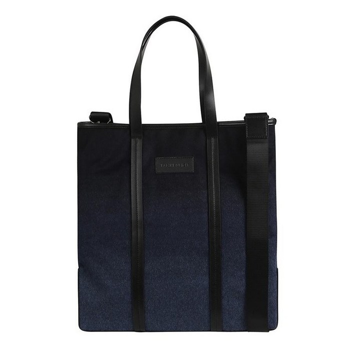 파렌하이트 네이비 레더 테이프 토트백