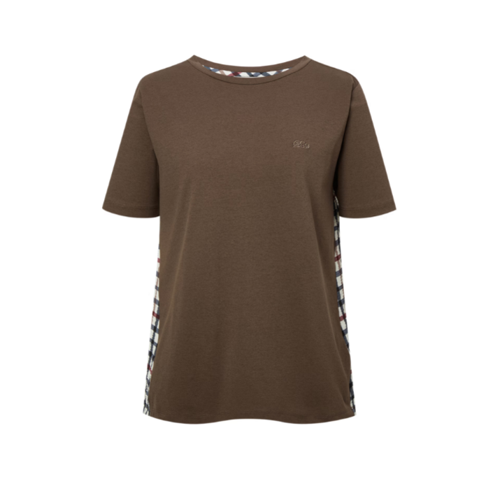 정품 선물추천 닥스 후면 체크 포인트 여성 반팔 티셔츠