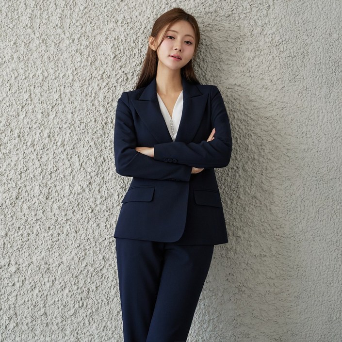 날씬해보이는 여성 정장 셋업 슬림핏 수트 세트 사계용 [에고스]
