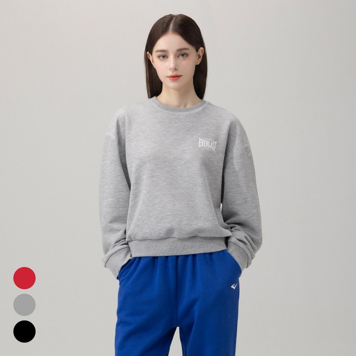 에버라스트 여성 맨투맨 미니쭈리 티셔츠 크롭 긴팔티