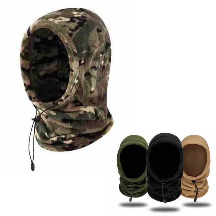 굿랩 바라클라바 전술 마스크 후리스 밀리터리 극세사 방한모자 일체형 겨울 후드 넥워머