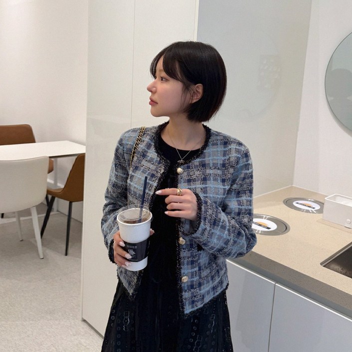 미아마스빈노엘린 트위드 자켓