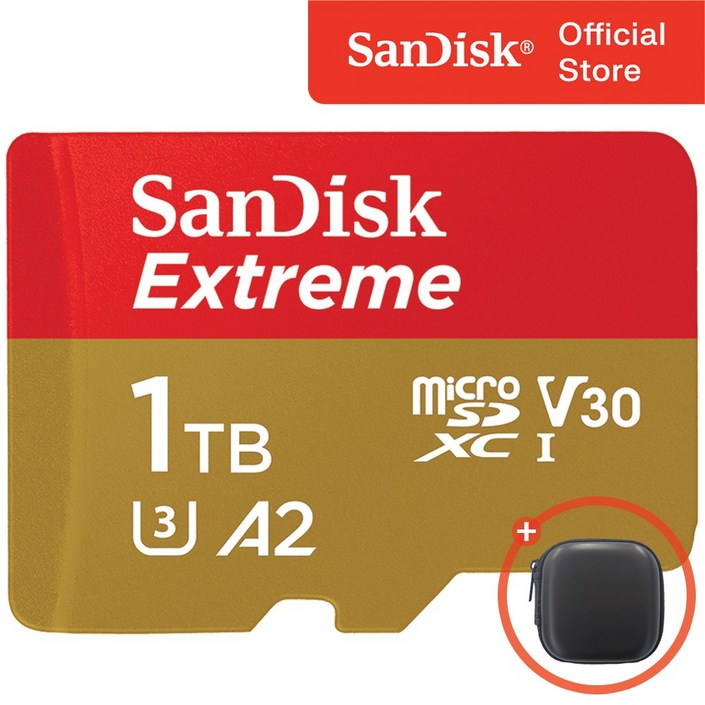 샌디스크 익스트림 마이크로 SD 카드  메모리 케이스, 1TB, 1개