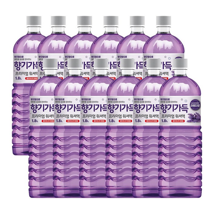 향기나는 에탄올 워셔액 1.8L 라벤더향 어는점 영하25도, 12개, 1.8L