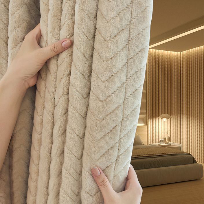 하루꿈  프리미엄  4중방한 두꺼운 도톰한 패딩커튼 방풍 방한 방음 암막 커튼 사계절 보온커튼