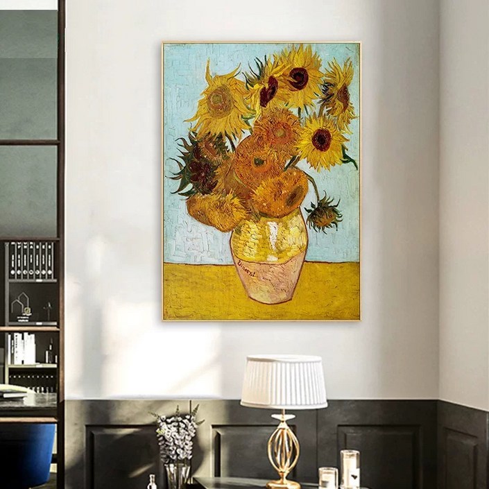 장식화 해바라기 재물그림 인테리어벽화그림