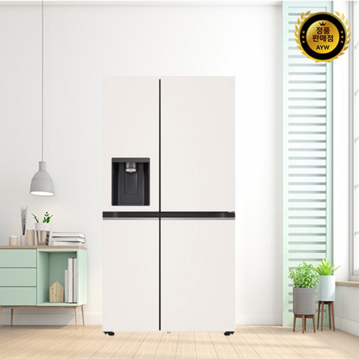 LG전자 디오스 오브제컬렉션 얼음정수기 양문형 냉장고 810L 방문설치