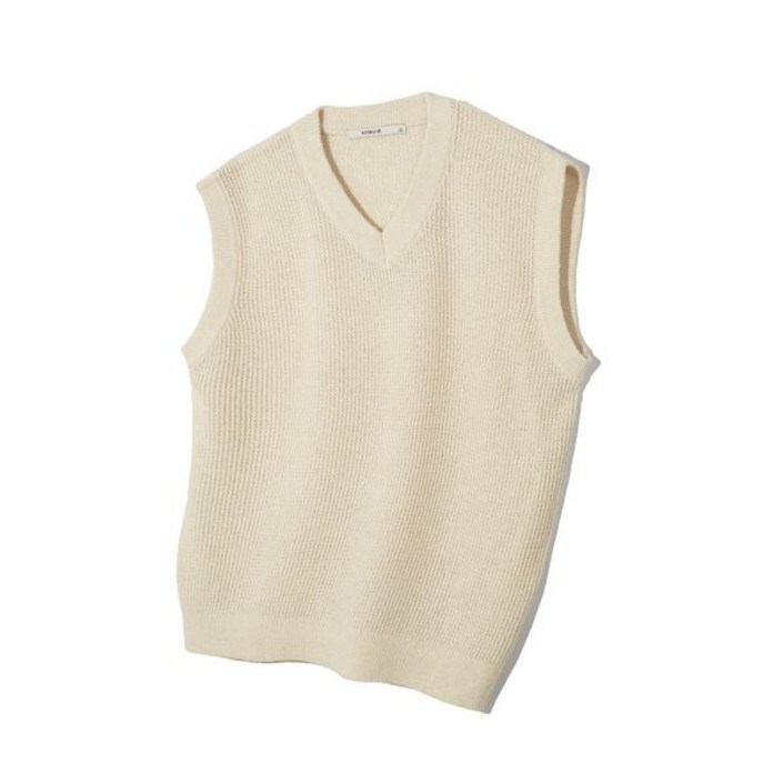 kiimuir 부클 오버핏 니트 베스트크림