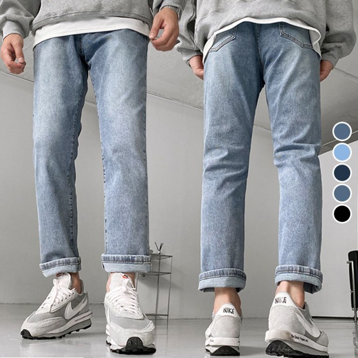 사계절 청바지 히든밴딩 스판 테이퍼드 빅사이즈 일자 워싱 국민 팬츠 청바지 5color