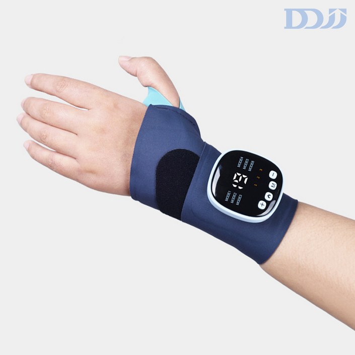 DDJJ 저주파 손목마사지기 ems 무선 손목안마 온열찜질기 충전식