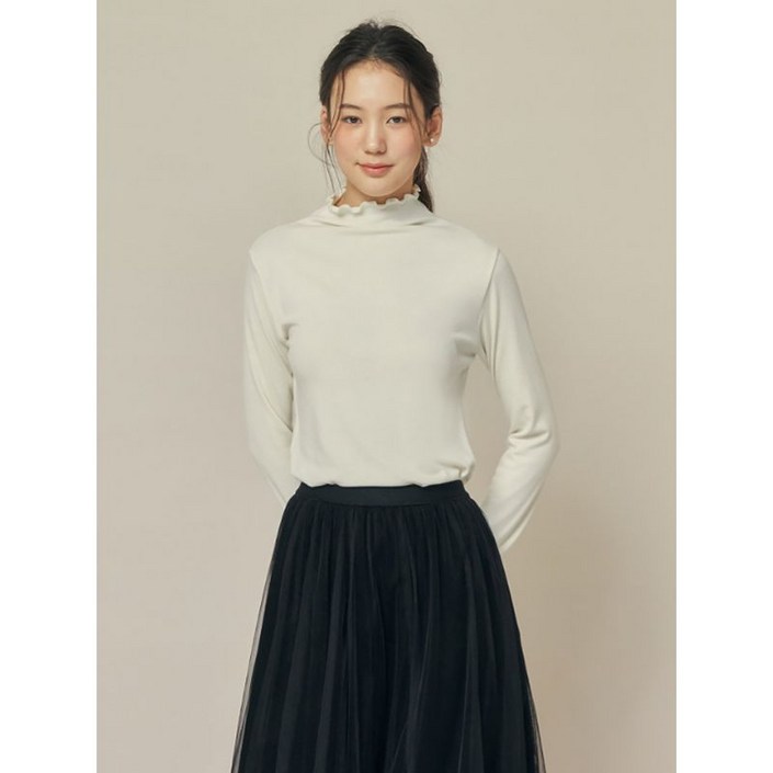 JJ지고트 스판 내추럴 하프넥 티셔츠 GRAP0TSP21