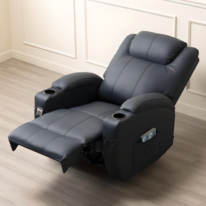 한정수량 즉시할인쿠폰 에보니아 이오 1인용 전동리클라이너 컵홀더형 에어레더