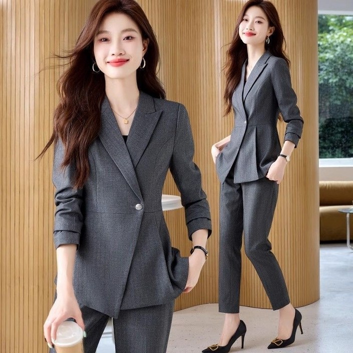 루스리더 여성 정장 데일리 원버튼 오피스룩 상하세트 V407