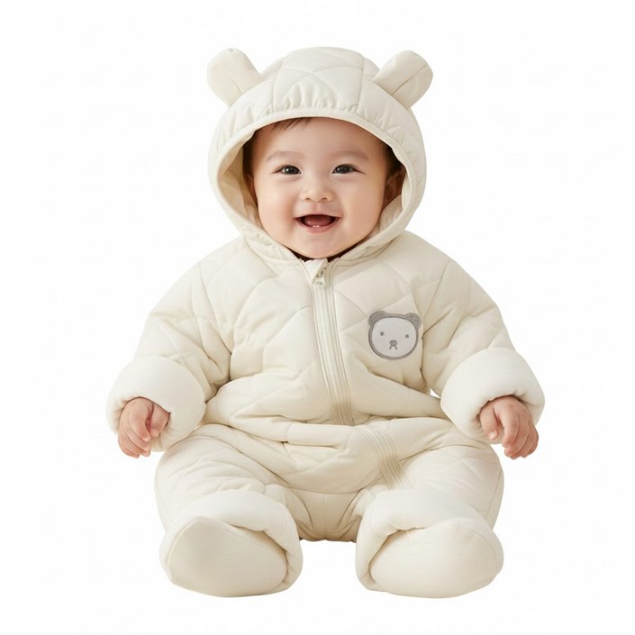 기모 패딩 베이비 우주복 출산선물 아기패딩 신생아옷 백일선물 외출복 100일
