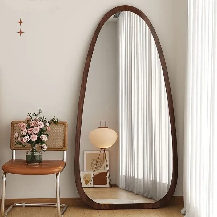 전신거울 스탠드거울 현관 거울 초대형 스탠드 지지대, 헤이즐넛