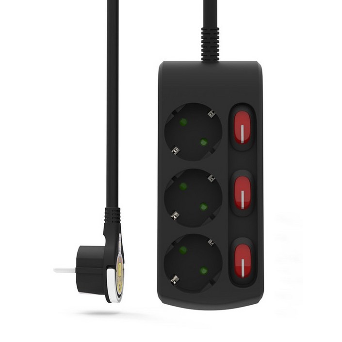 러그박스 346구 개별 화이트 1.5미터  3미터 이지콕 납작 플러그, 1.5m, 1개