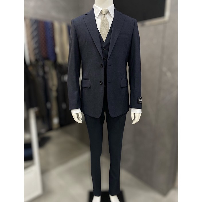 리버클래시 25SS 다크네이비 체크 울혼방 싱글 수트LLM11520, LLM13520DG