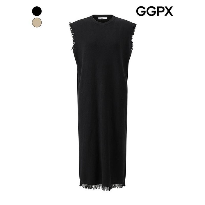 GGPX 프린지 민소매 니트 원피스 GPBOP008F