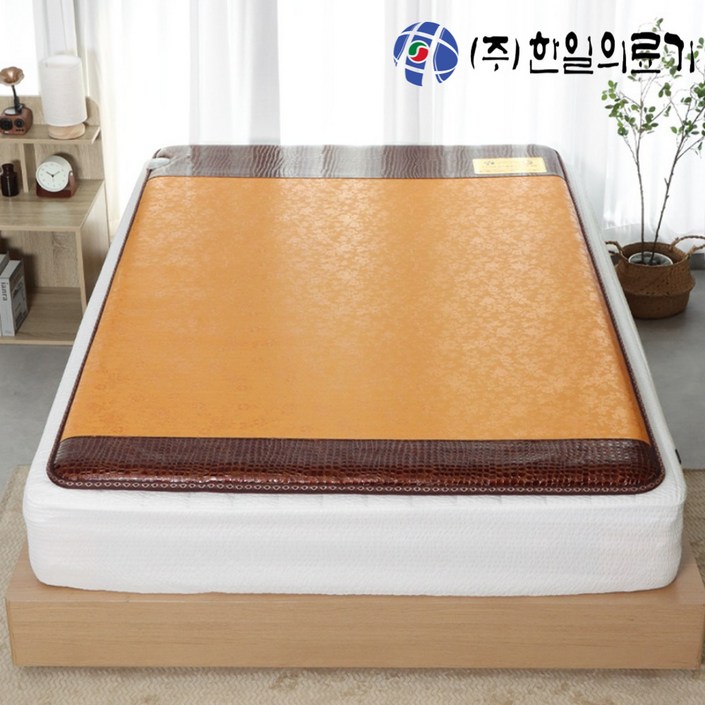 [무전자 26년형] 한일의료기 국산 EMF 전자파 없는 탄소매트 두꺼운 카본 전기매트 싱글 더블 퀸 분리난방, 탄소악어매화, 더블 퀸 분리난방(150x200)