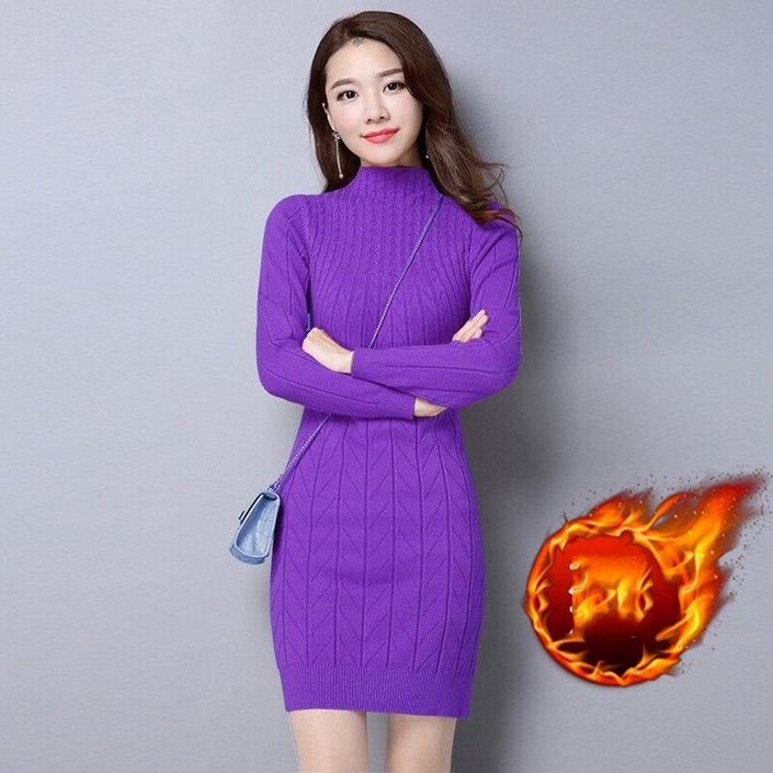 가을 겨울 니트원피스 따뜻한 소프트 두꺼운 대학 스타일 인기 패션 루즈핏  WG20102963Z