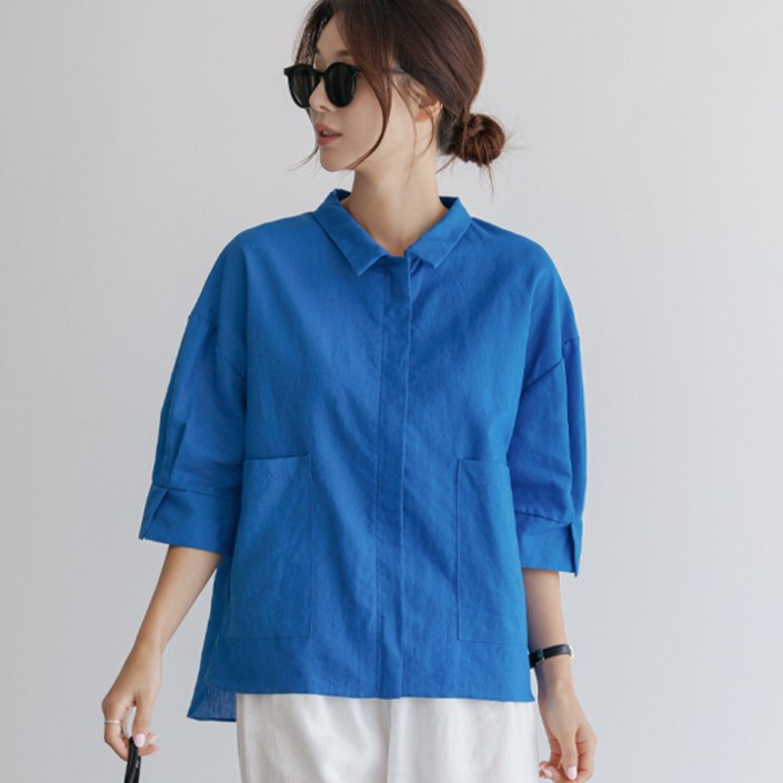 S2406 노마르 린넨 블라우스 린넨100