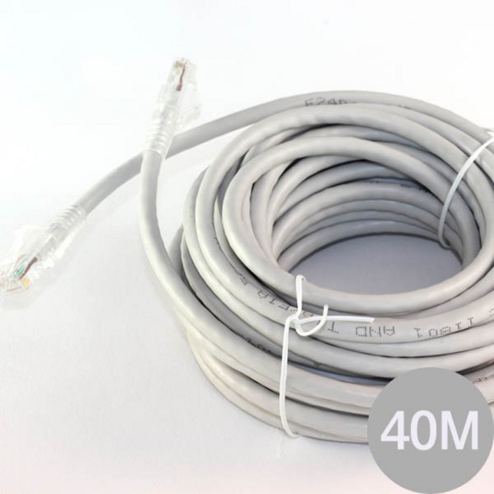 케이블마스터 CAT.6 UTP기가비트 랜케이블 40M 그레이 CM60140, 1개 케이블마스터 CAT.6 UTP기가비트 랜케이블 40M 그레이 CM60140, 1개