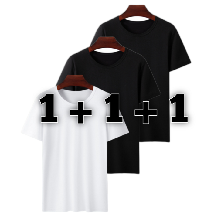 남녀공용 반팔티 3장 30수 면 100% 코마사 무지 라운드 반팔 티셔츠