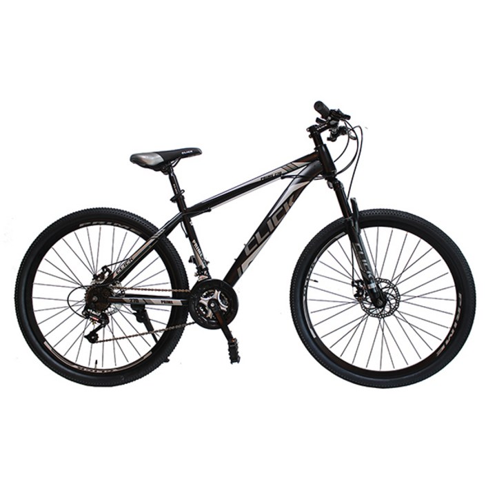 무료배송 무료조립 클릭 MTB 자전거 프라임 디스크브레이크 시마노 21단, 26인치 블랙그레이, 1개, 170cm