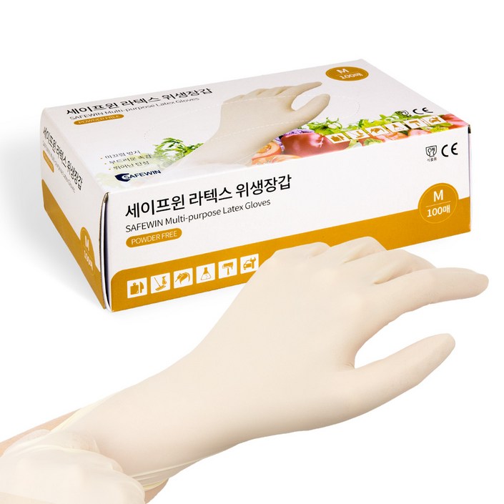 세이프윈 라텍스장갑 100매입