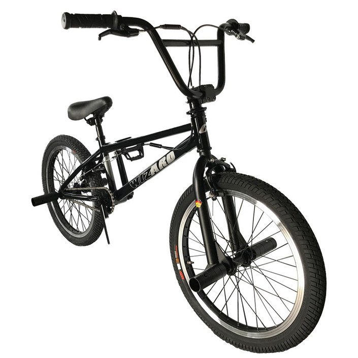 지멘스자전거BMX 가벼운 크로몰리 차체 선수용 자전거 위저드 20인치, 146cm, 1개, 미조립위저드20매트블랙발판있음