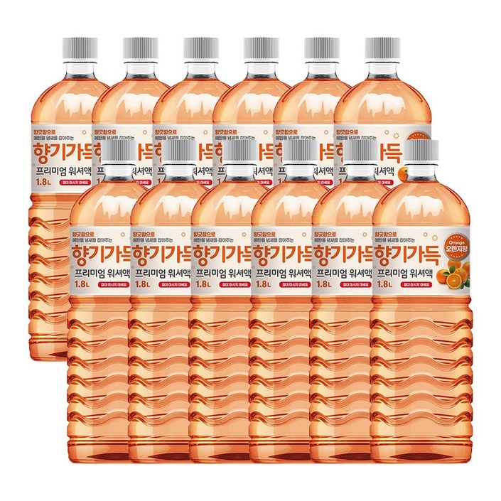 향기나는 에탄올 워셔액 1.8L 오렌지향 어는점 영하25도, 12개, 1.8L