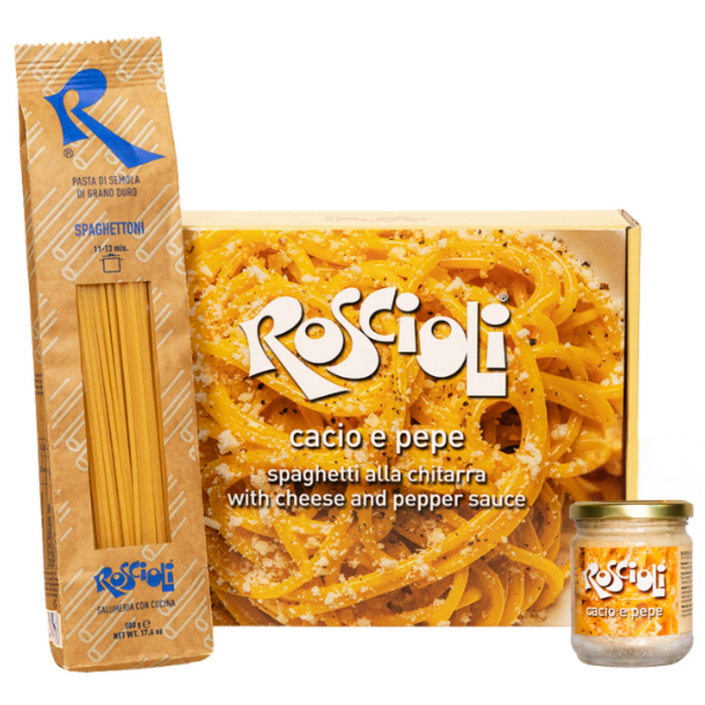로숄리 이탈리아산 100 로마 정통 밀키트 카치오 에 페페 소스 1병  파스타 면 1팩 Roscioli Meal Kit Cacio e Pepe  선물용 패키지