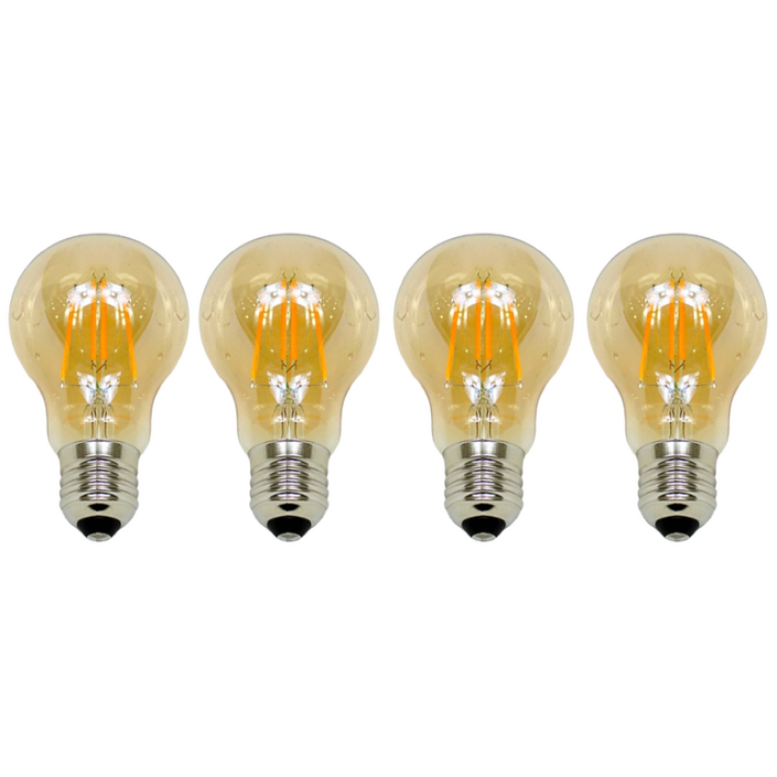 Ledison 에디슨전구 베이직전구 A60 4W, 전구색, 4개