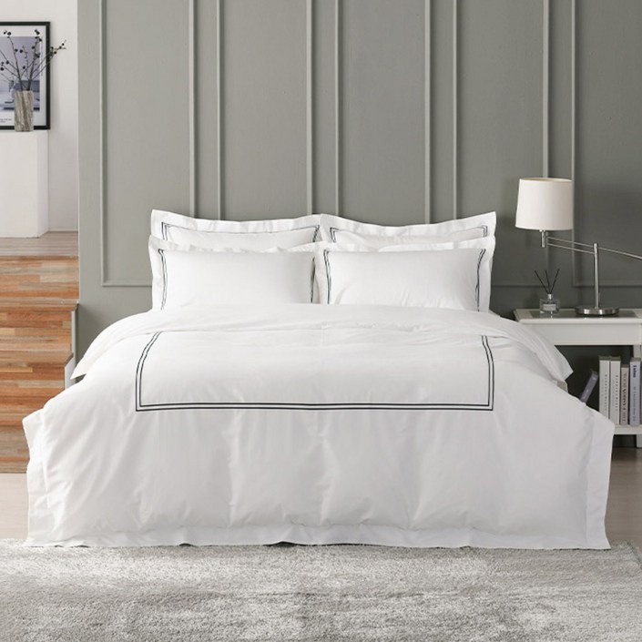 헬렌스타인 [헬렌스타인] 80수 클래식 이불커버 세트 S/Q/K, 네이비자수