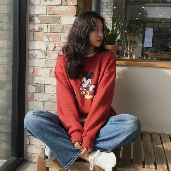 당근미키 맨투맨 디즈니정품 겨울 양기모