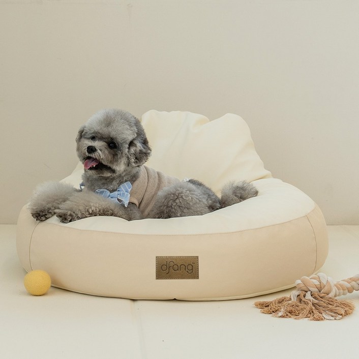 디팡 반려동물 펫플레이 원형빈백 방석 쿠션