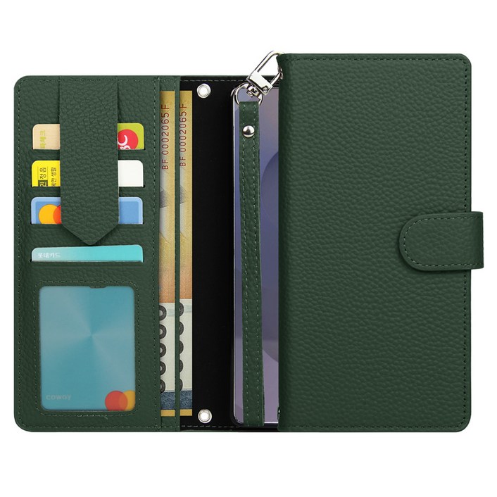 모나프리 소가죽 스트랩 다이어리 휴대폰 케이스