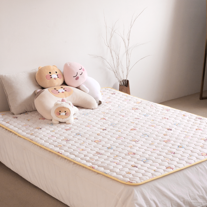 카카오프렌즈 춘식이 카본매트 전기요 KAKAOChoonSikS, 싱글100 x 200 x 1.7 cm, 베이지