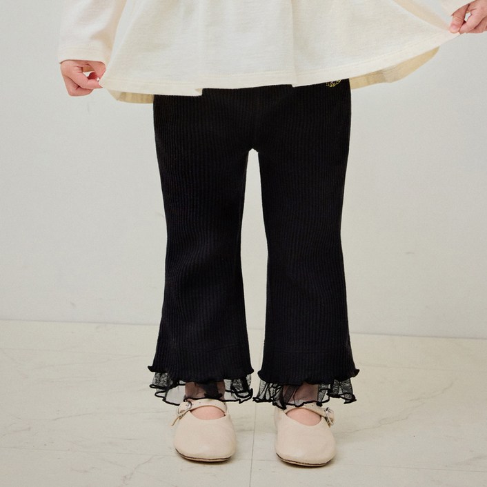 몰리멜리 디즈니 미스버니 골지 부츠컷 팬츠