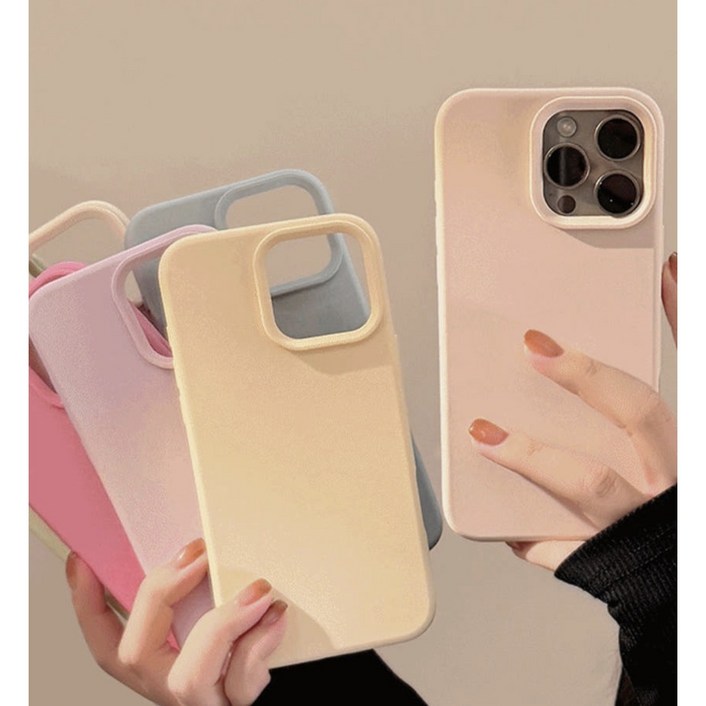 [아이폰17시리즈] 모찌 파스텔 아이폰케이스 젤리 무지 커플 데일리 기본 아이폰 케이스