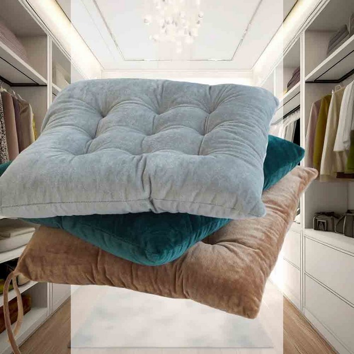 [에르데] 플라워 퀼트 사각방석 / 누빔 얇은 네모 쿠션방석 / 꽃무늬 자동차방석 의자방석 쇼파방석 미끄럼방지