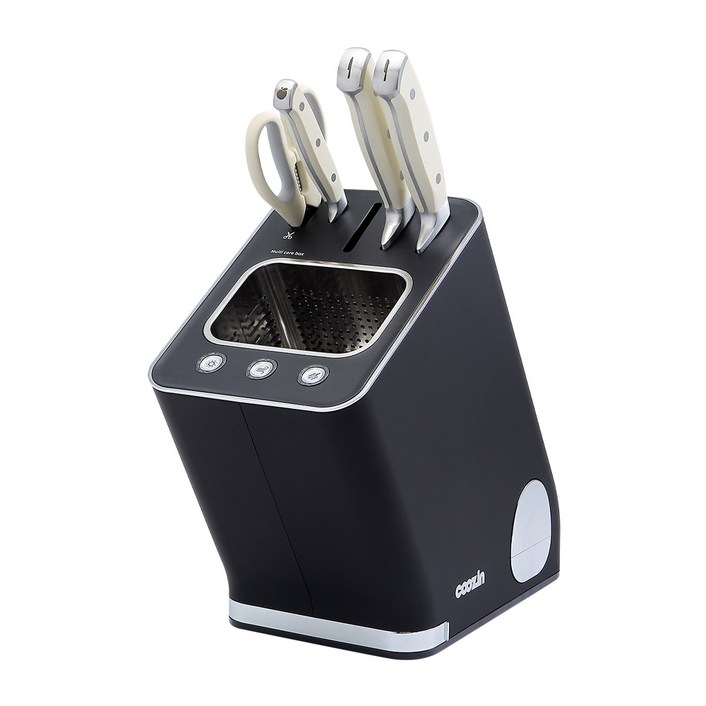 쿠진 나이프케어 시즌2 살균건조기 칼갈이  칼세트, 매트블랙