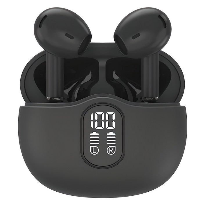 블라우풍트 Ai ENC 노이즈캔슬링 LED 블루투스 5.4 오픈형 이어폰, BLP-BE363K, 블랙, 30시간, 액티브노이즈캔슬링(ANC), 방수가능, BLP-BE363K, 블랙