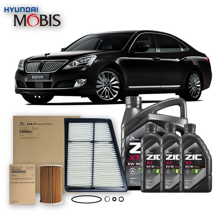 신형에쿠스 VI 0815년식 4.6 가솔린 순정필터지크오일 5W30 3종, 1개