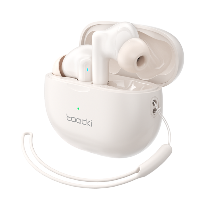 TOOCKI 커널형 무선 블루투스 5.3 이어폰, 아이보리 TOOCKI 커널형 무선 블루투스 5.3 이어폰, 아이보리