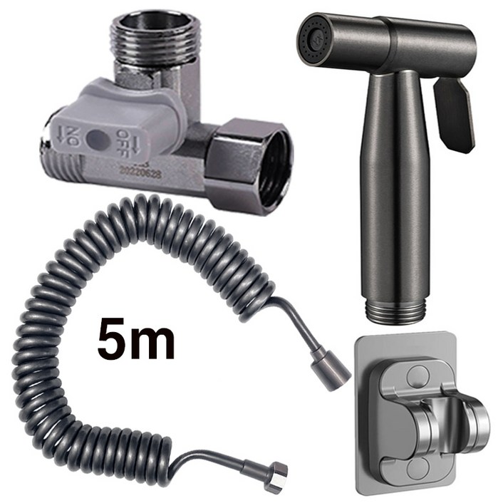 스테인레스 304욕실건 + 코일호스 5m + 2구 분배기 +부착거치대 세트