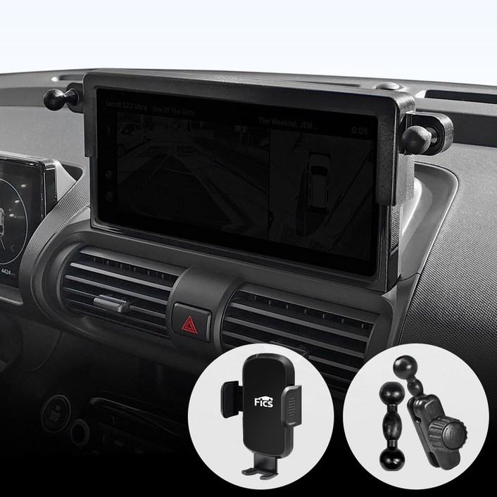 픽스글로벌 픽스 더 뉴 캐스퍼 일렉트릭 차량용 마운트거치대연장바, 블랙, 1세트