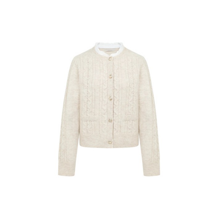 [케네스레이디](E332) 프릴로 케이블 가디건 (EKCDPK0400)