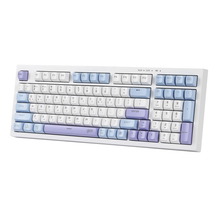 지클릭커 오피스프로 사일런스 무소음 방수 유무선 블루투스 키보드 98KEY, 제조사축, WK50, 스카이시티RC1