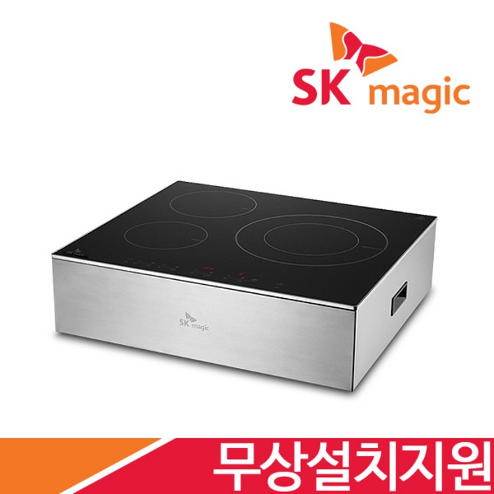 [전국무료설치] SK매직 빌트인/스탠드(선택) 3구 인덕션 전기레인지 빌트인 스탠드 전기렌지 IHRB310E, 높은스탠드모델, 방문설치